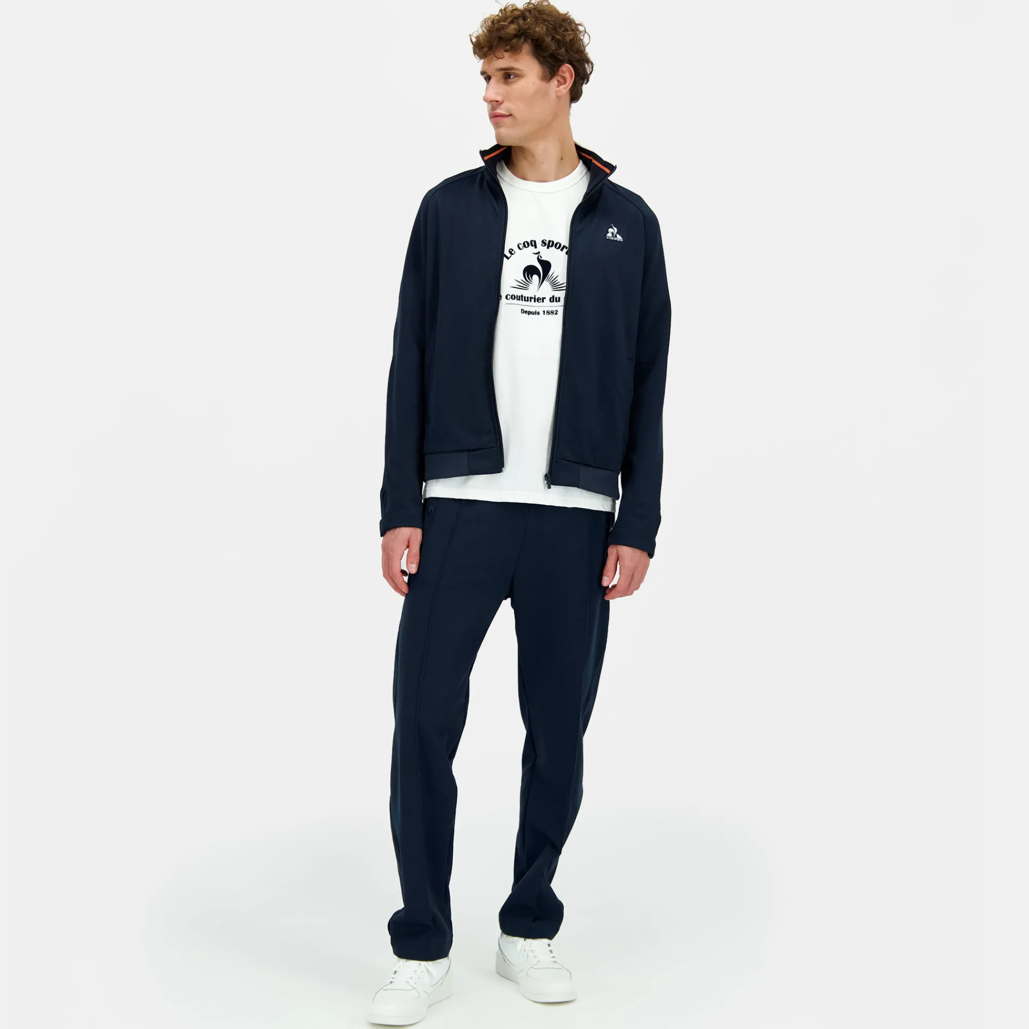 Hot Héritage Veste zippée bleu marine Homme Homme Sweats