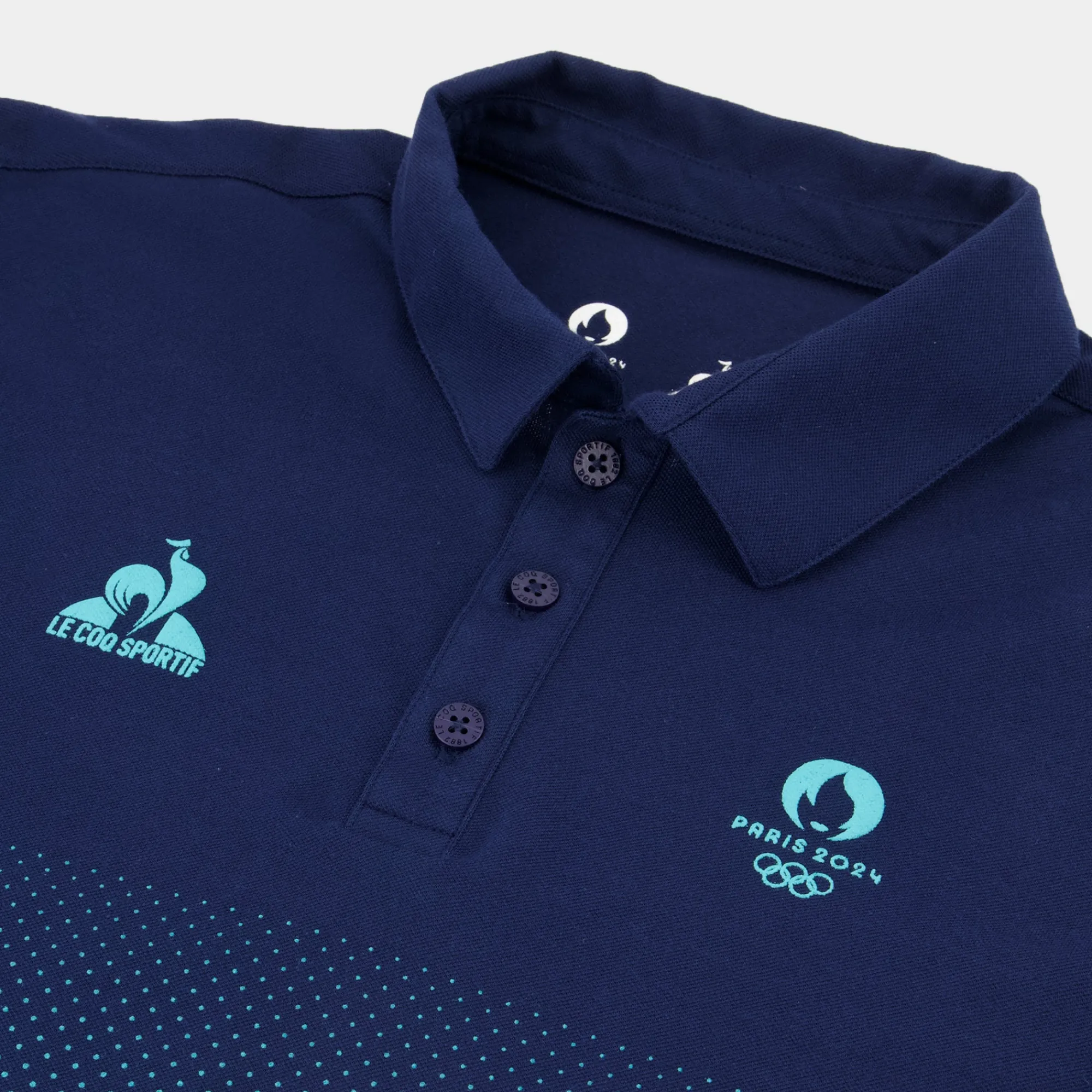 Clearance PARIS 2024 | Polo bleu en dégradé Homme Homme T-shirts Et Hauts