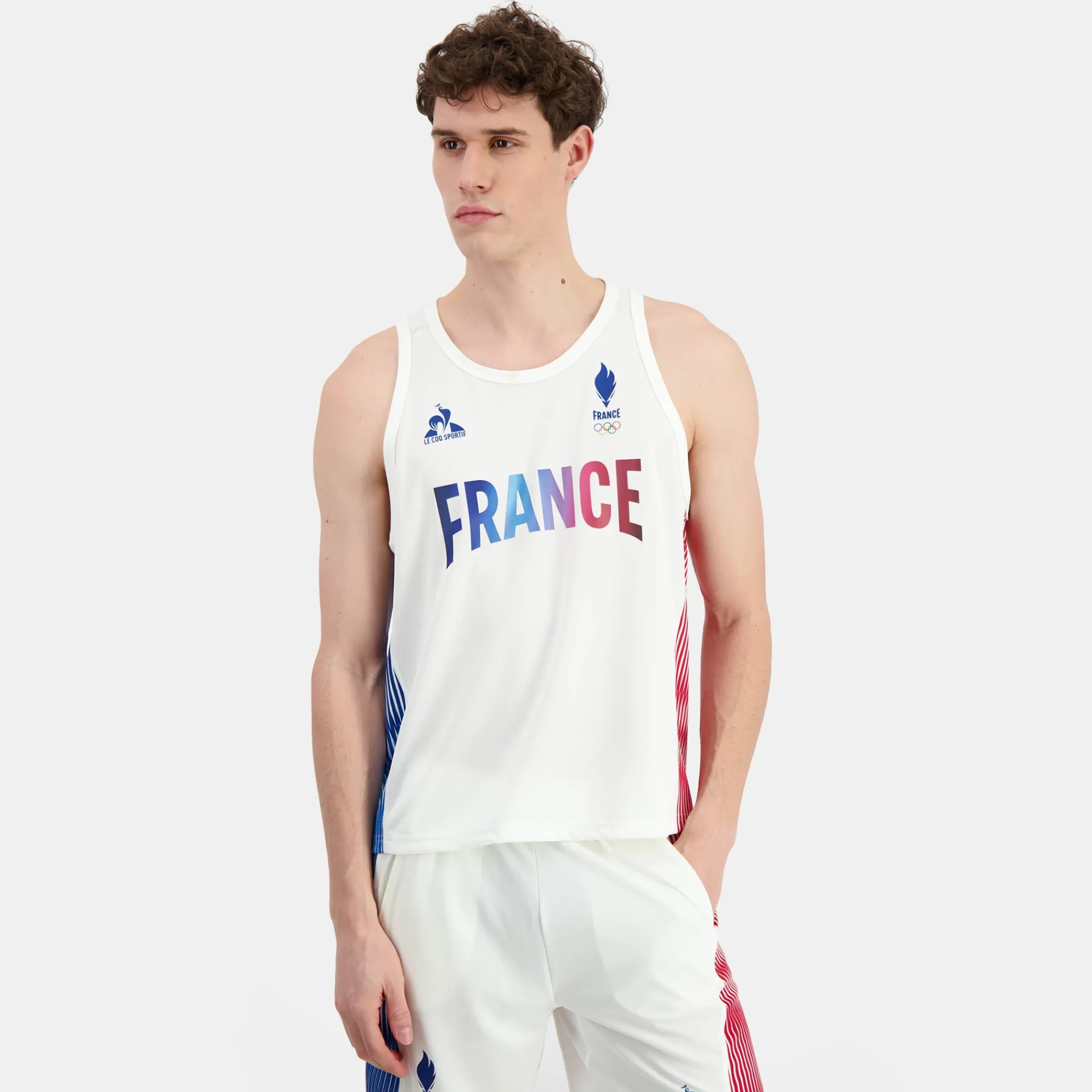 New Équipe de France Olympique | Paris 2024 Débardeur Équipe de France Homme Homme T-shirts Et Hauts