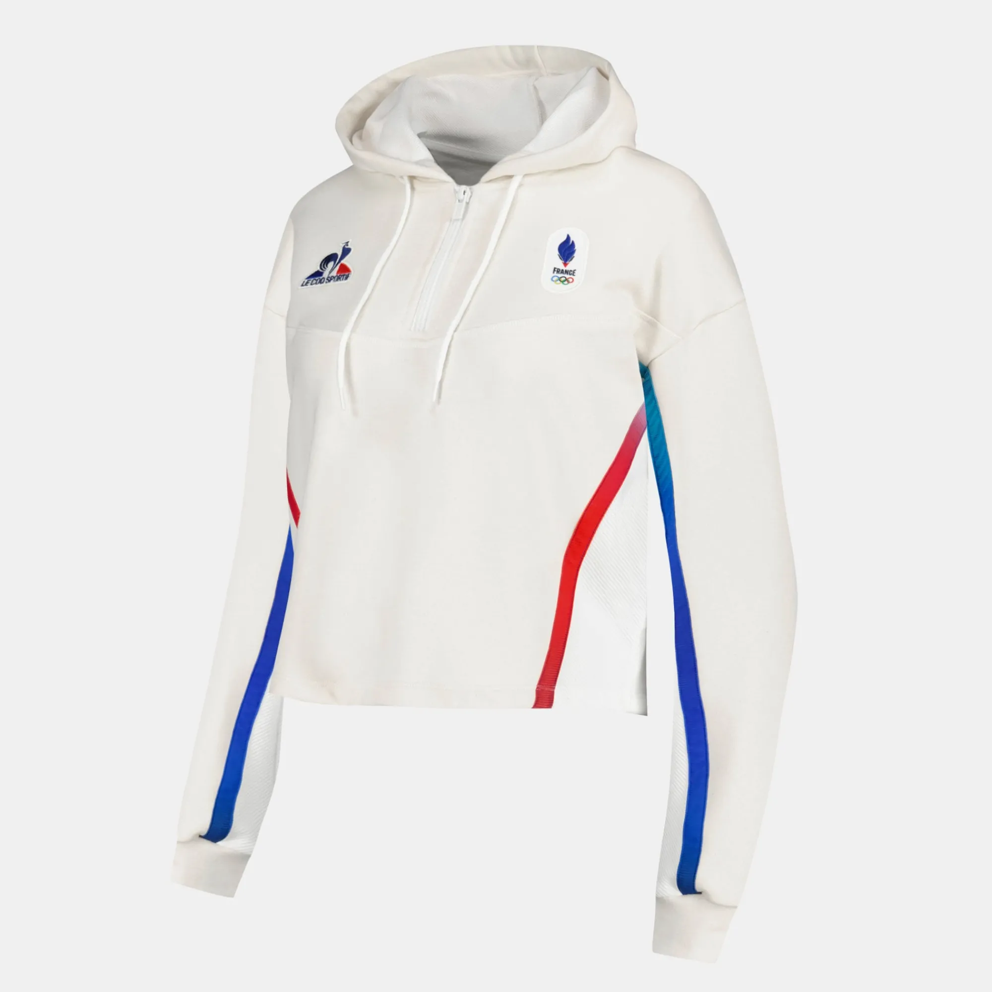Best Sale Équipe de France Olympique | Paris 2024 Sweat crop à capuche officiel Équipe de France Femme Femme Sweats Et Hoodies