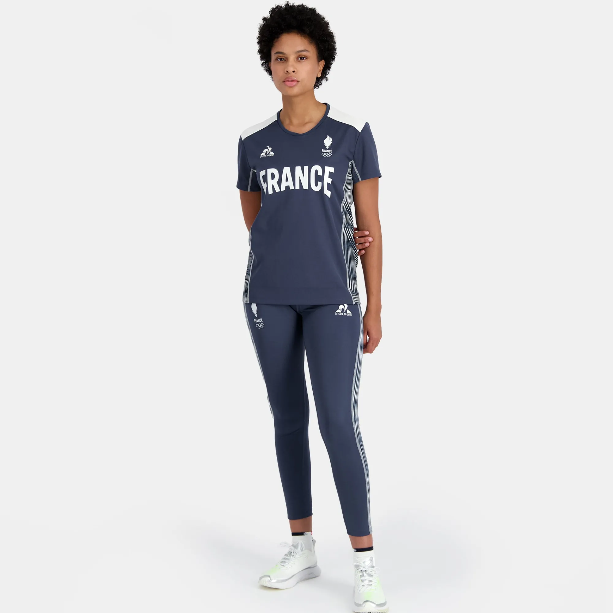 Cheap Équipe de France Olympique | Paris 2024 Legging training Équipe de France Femme Femme Pantalons, Joggings Et Shorts