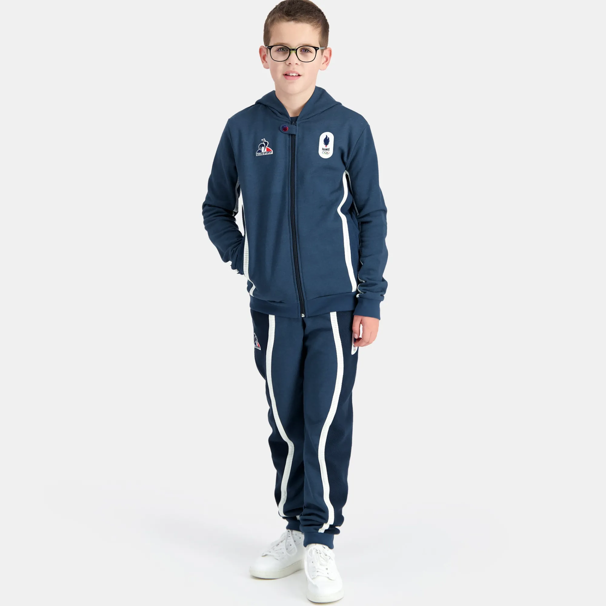 Outlet Équipe de France Olympique | Paris 2024 Sweat zippé à capuche Équipe de France Enfant Enfant Sweats Et Hoodies