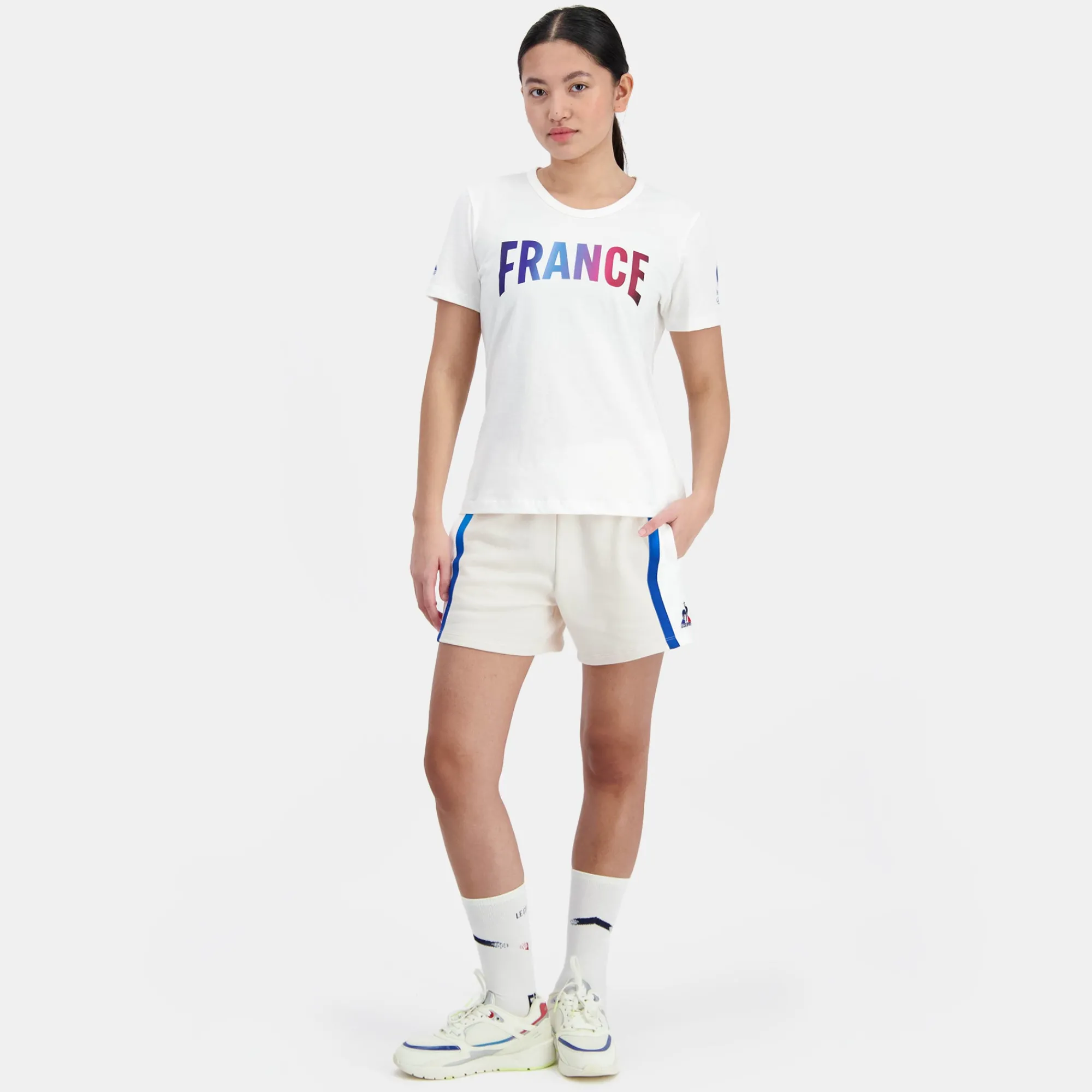 Cheap Équipe de France Olympique | Paris 2024 T-shirt Équipe de France Femme Femme T-shirts, Polos Et Débardeurs