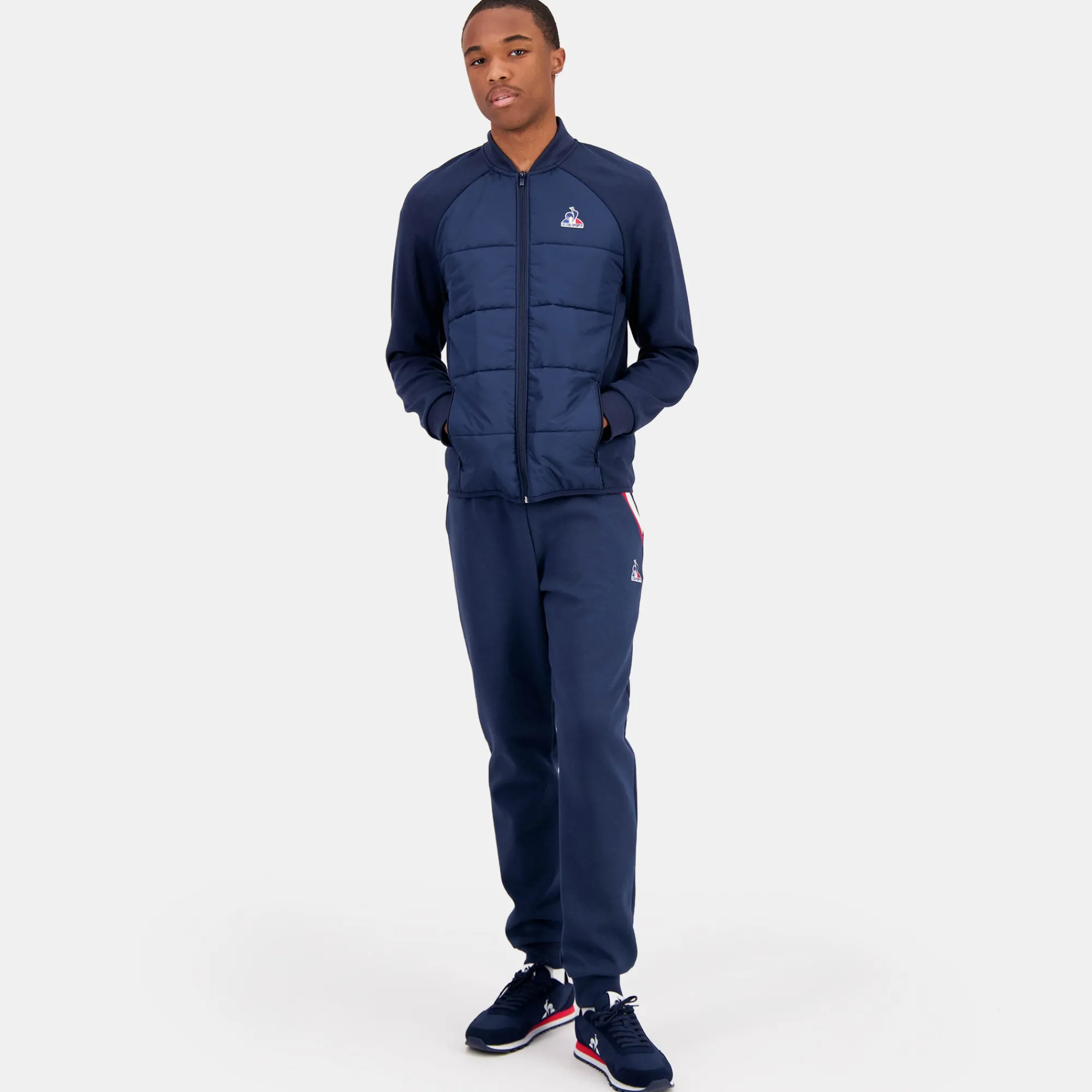Fashion Tricolore Sweat zippé à capuche Homme Homme Vestes Et Doudounes | Sweats